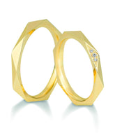 Breuning Trauringe Afterglow mit Diamanten - 48/06484 & 48/06483